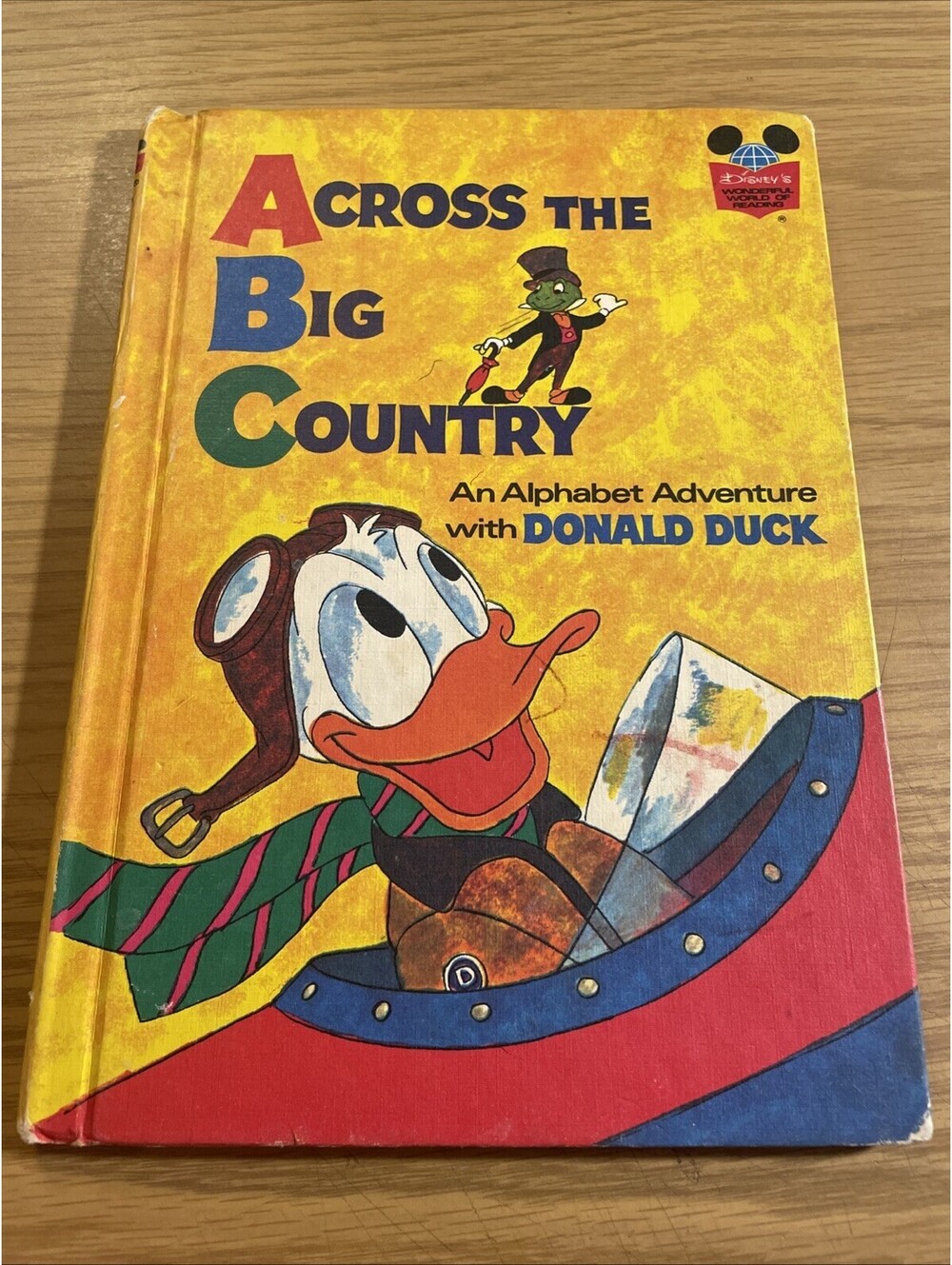 1972 Disney's ACROSS BIG COUNTRY Donald Duck World of Reading Kids Book Club Ed.